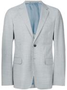 Prada Check Print Blazer - Blue