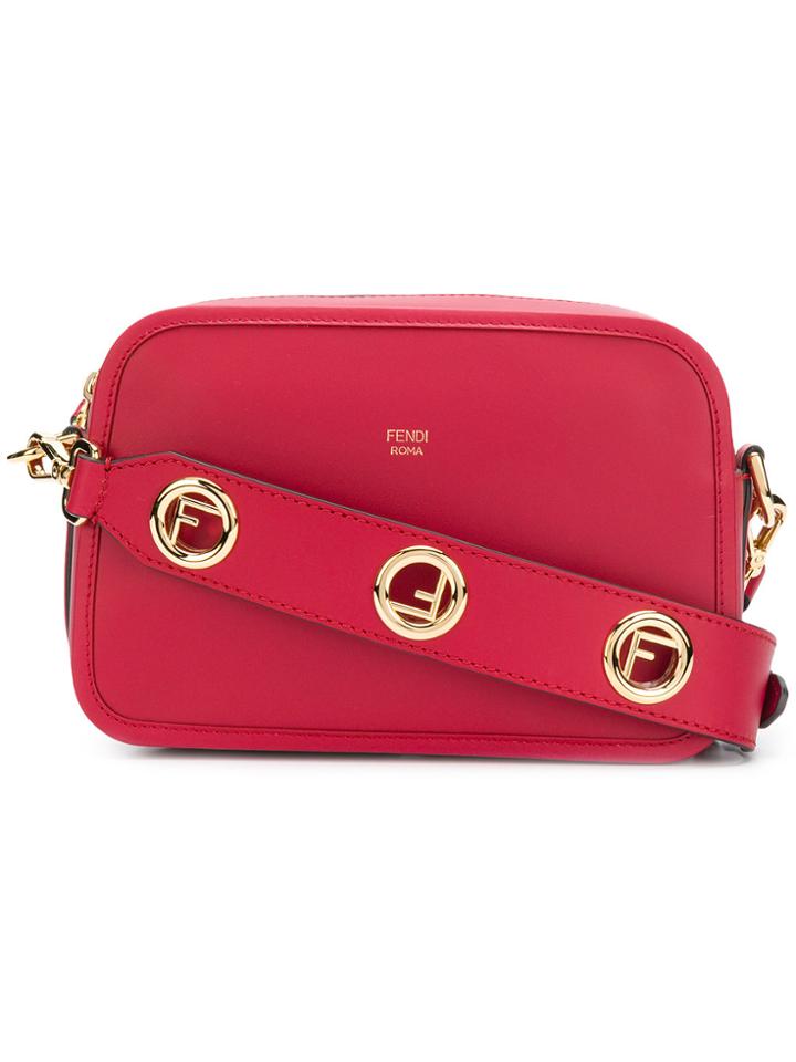 Fendi Zipped Crossbody Bag - Red