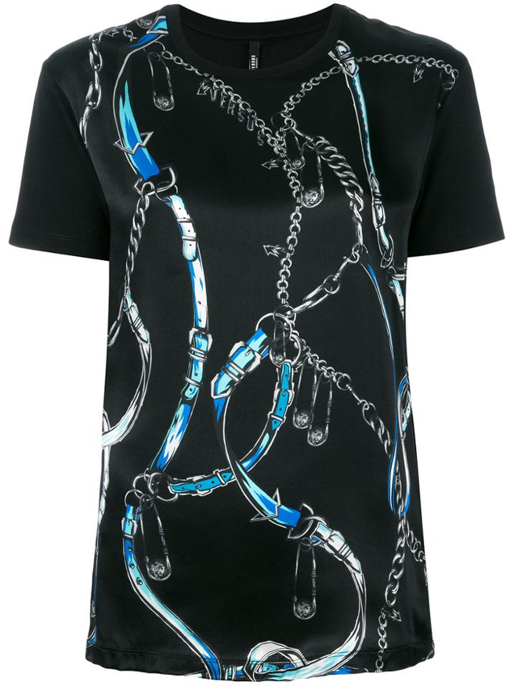 Versus Belt Print T-shirt - Black