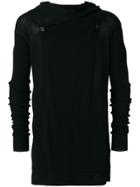 Rick Owens Long Knitted Hoodie - Black