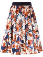 Fausto Puglisi Flared Floral Skirt, Women's, Size: 42, Nude/neutrals, Cotton