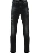 R13 - Slim Fit Jeans - Men - Cotton/calf Leather/polyester/spandex/elastane - 34, Black, Cotton/calf Leather/polyester/spandex/elastane