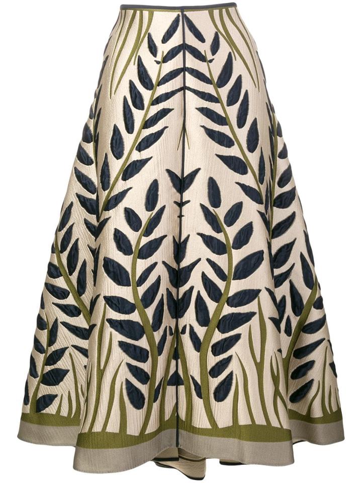 Fendi Floral Jacquard Skirt - Neutrals