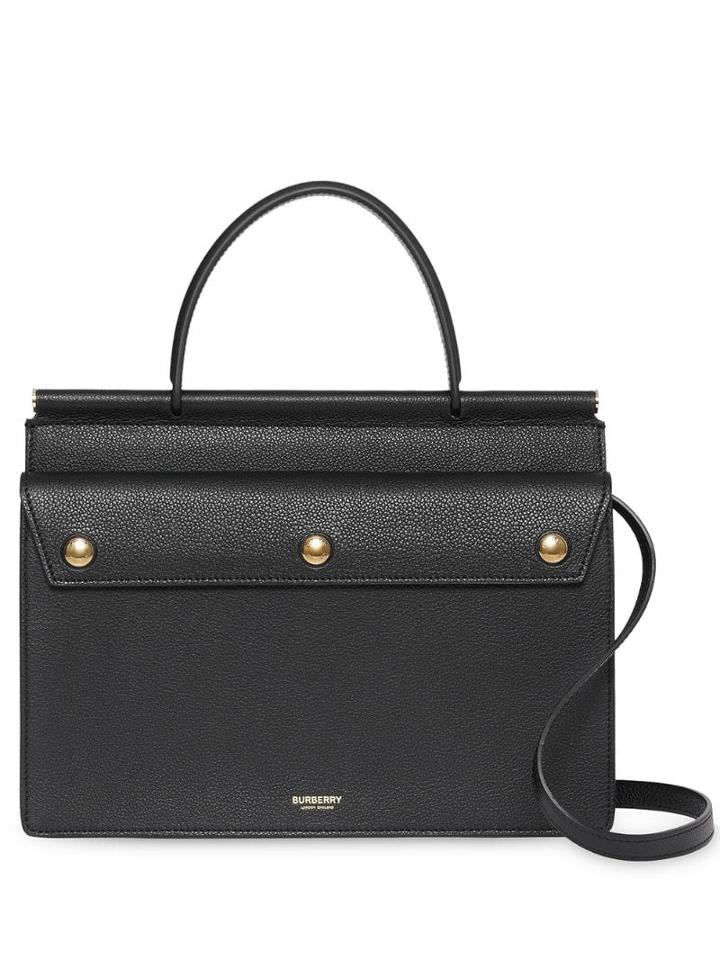 Burberry Small Title Bag With Pocket Detail - Black