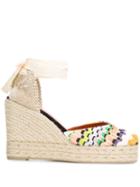 Castañer X Missoni Striped Knit Espadrille Wedges - Neutrals