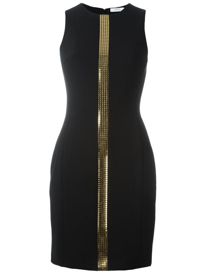 Versace Collection Embellished 'cady' Mini Dress, Women's, Size: 46, Black, Polyester/viscose/cotton/polyester