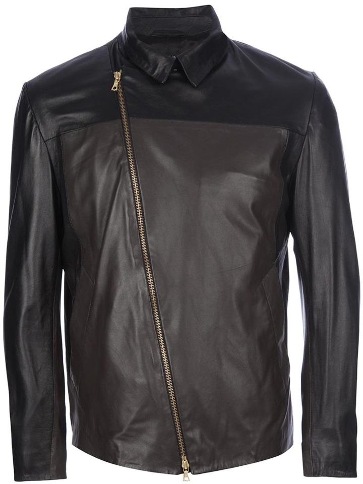 Paul Smith Black Label Asymmetric Zip-up Jacket