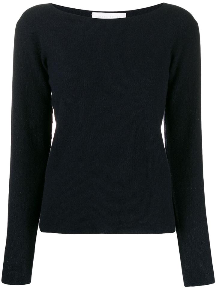 Fabiana Filippi Boat-neck Glitter Jumper - Blue
