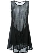 Ann Demeulemeester Sleeveless Semi Sheer Dress, Women's, Size: 38, Black, Nylon/wool
