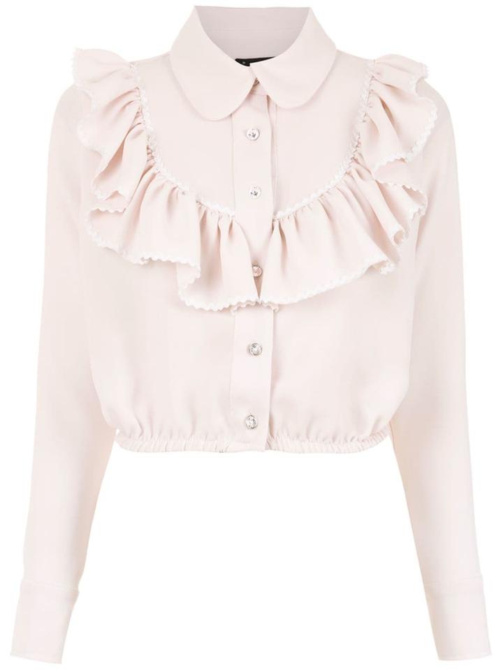 Andrea Bogosian Ruffled Cropped Shirt - Pink