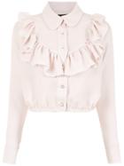Andrea Bogosian Ruffled Cropped Shirt - Pink
