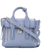 3.1 Phillip Lim - Small Pashli Whipstitch Trim Satchel - Women - Leather - One Size, Pink/purple, Leather