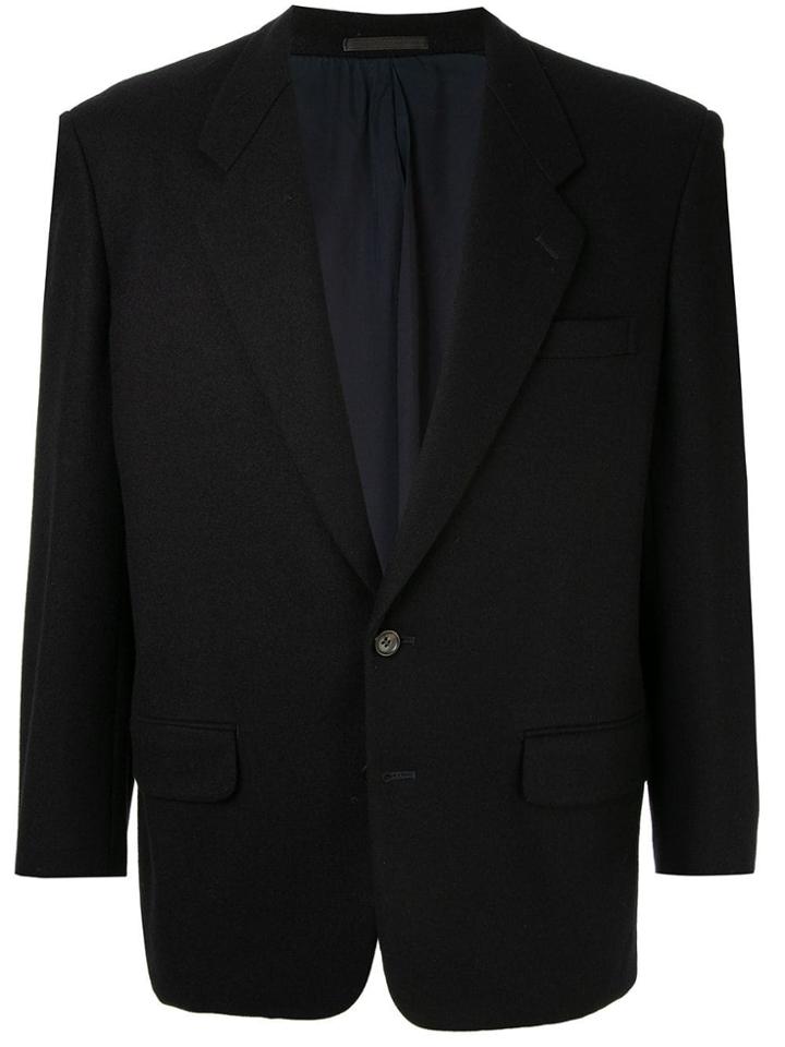 Comme Des Garçons Vintage Structured Notched Blazer - Black