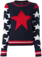 Just Cavalli Star Intarsia Jumper, Women's, Size: Xs, Blue, Cotton/viscose/polyamide/polyester
