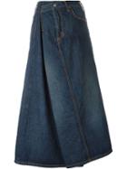 Junya Watanabe Comme Des Garçons Draped Denim Skirt