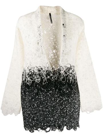Pierantoniogaspari Two-tone Knit Jacket - White