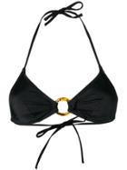 Solid & Striped Ring Detail Bikini Top - Black