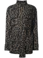 Alexandre Vauthier Leopard Print Zipped Jacket