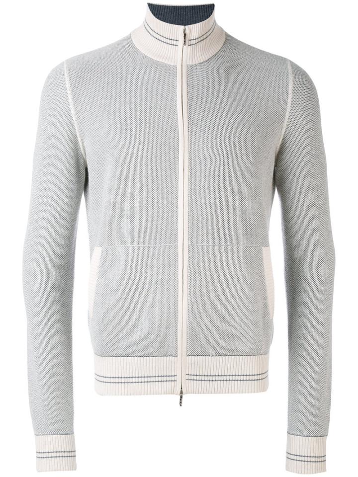 Loro Piana - Falkville Bomber Cardigan - Men - Silk/cashmere - 48, Blue, Silk/cashmere