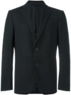 Christopher Kane Grid Panelled Blazer, Men's, Size: 46, Black, Polyester/spandex/elastane/viscose/wool