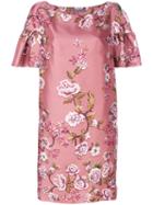 Alberta Ferretti - Floral Print Dress - Women - Silk/acetate/viscose - 44, Pink/purple, Silk/acetate/viscose