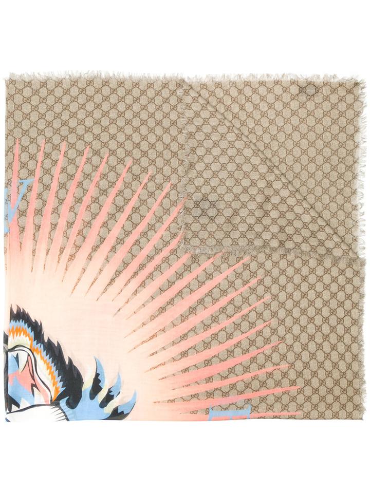 Gucci - Gg Supreme Printed Scarf - Women - Wool - One Size, Wool
