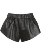Saint Laurent Elasticated Waist Mini Shorts - Black