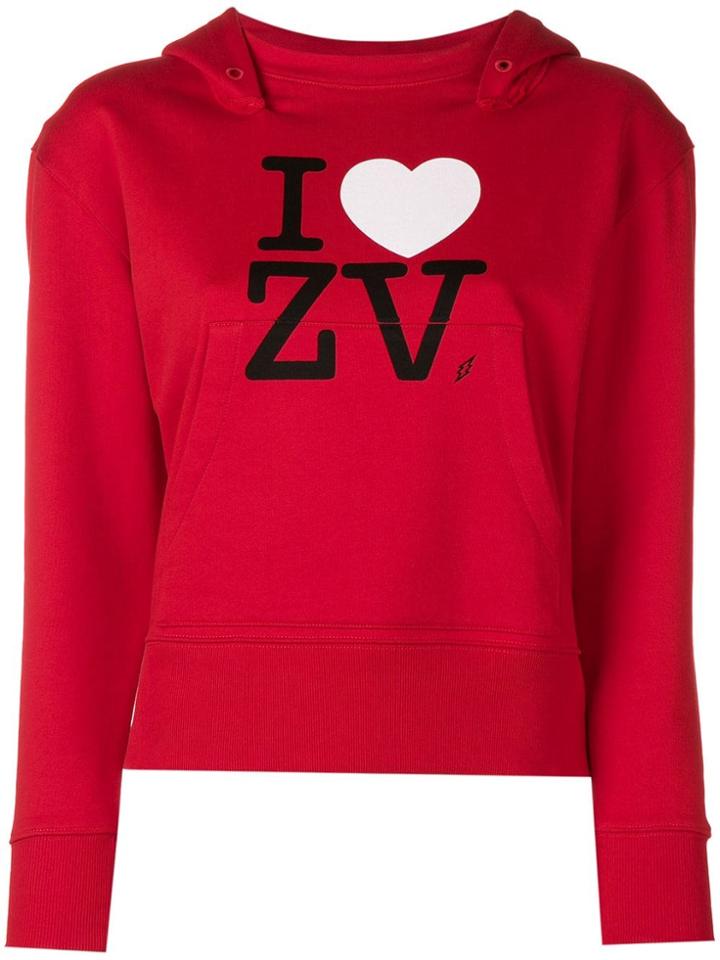 Zadig & Voltaire Fashion Show I Love Zv Hoodie - Red