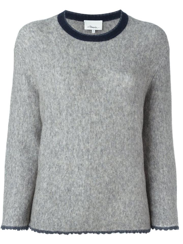 3.1 Phillip Lim Crew Neck Jumper, Women's, Size: Medium, Grey, Polyamide/spandex/elastane/wool/yak