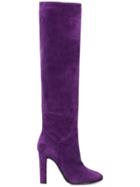 Alberta Ferretti Over The Knee Stiletto Boots - Pink & Purple