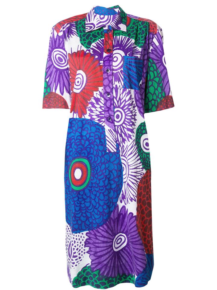Livio De Simone Vintage Printed Shirt Dress - Multicolour