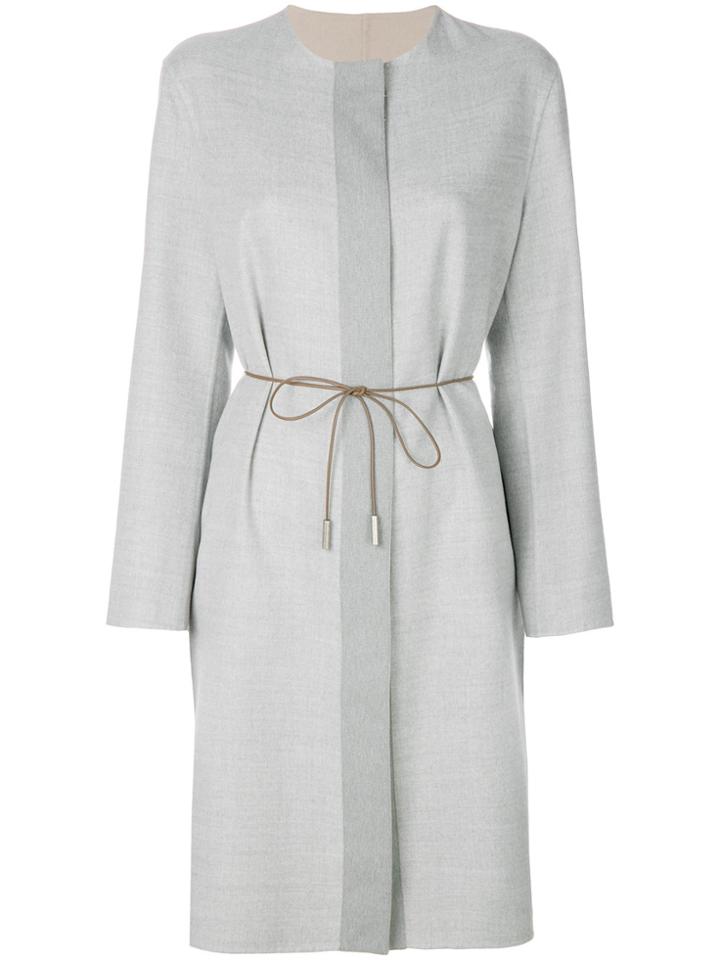 Fabiana Filippi Shift Button Coat - Grey