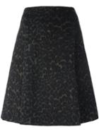 Steffen Schraut Leopard Print A-line Skirt, Women's, Size: 40, Brown, Polyester/wool/other Fibers