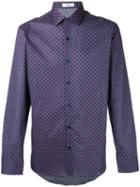 Fashion Clinic Timeless Printed Long Sleeve Shirt, Men's, Size: 39, Blue, Cotton