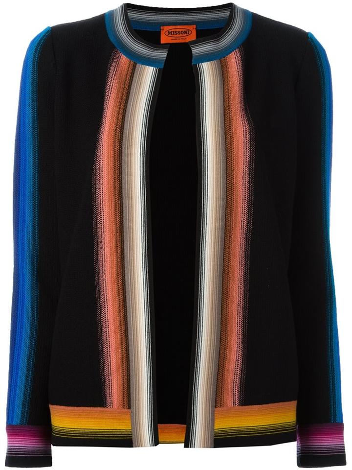 Missoni Round Neck Cardigan, Women's, Size: 40, Black, Wool