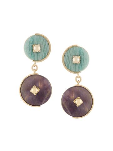 Crystalline Clip-on Earrings - Green