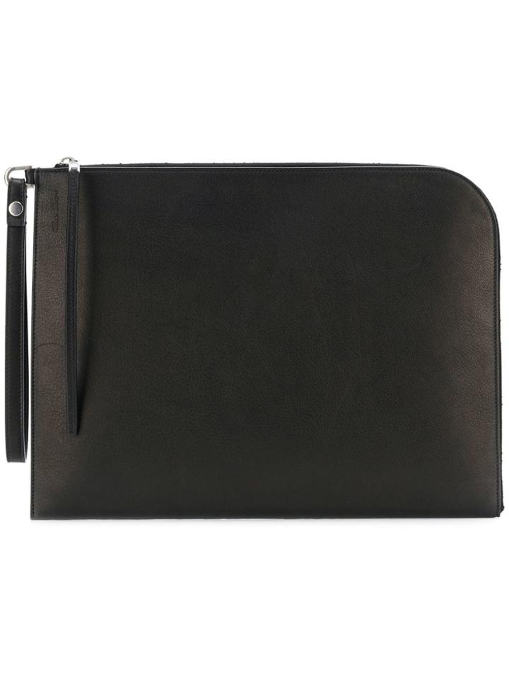 Rick Owens Zipped Clutch Bag - Black