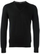 Tagliatore 'mick' Jumper, Men's, Size: 54, Black, Virgin Wool