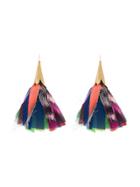 Katerina Makriyianni Silk Flower Earrings - Multicolour