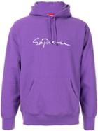 Supreme Classic Script Hooded Sweatshirt - Purple