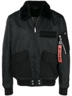 Diesel Fur Collar Bomber Jacket - Black