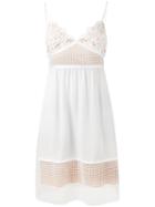 Theory - Lace And Mesh-paneled Dress - Women - Silk/cotton/polyester/triacetate - 2, White, Silk/cotton/polyester/triacetate
