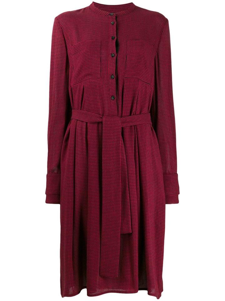 Talbot Runhof Belted Short Dress - Red