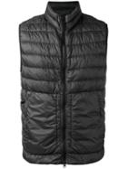 Stone Island Padded Zip Gilet, Men's, Size: Large, Black, Polyamide/polyurethane Resin/polyimide