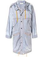 Faith Connexion Contrast Detail Parka Coat - Blue