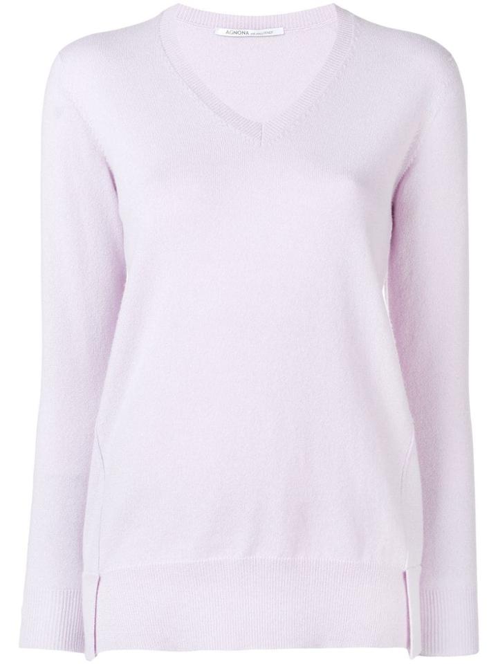 Agnona Long Sleeve Jumper - Purple