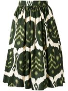 Hache - Printed Skirt - Women - Cotton - 42, Green, Cotton