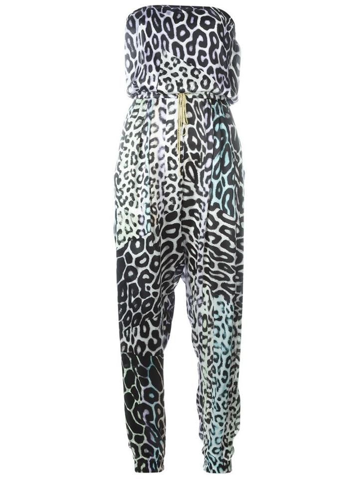 Just Cavalli Leopard Print Jumpsuit, Women's, Size: 42, Pink/purple, Silk