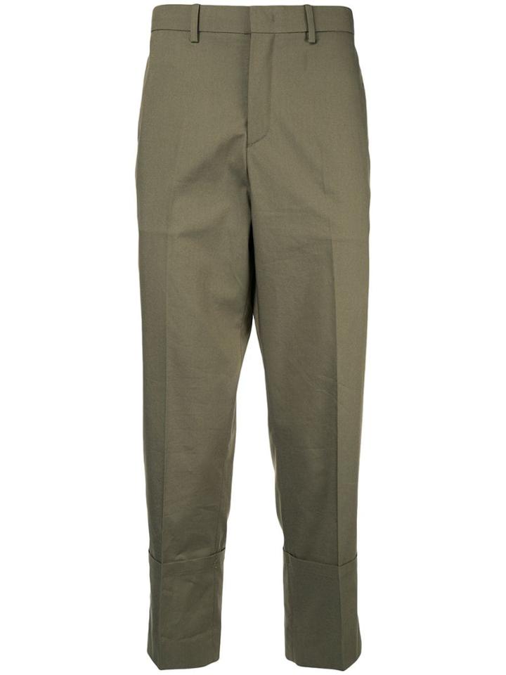 Wooyoungmi Cropped Tailored Trousers - Green