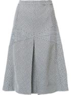 Derek Lam Contrast Panel Flared Skirt